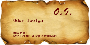 Odor Ibolya névjegykártya