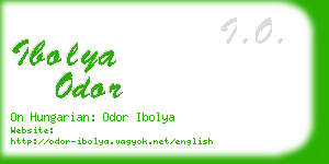 ibolya odor business card